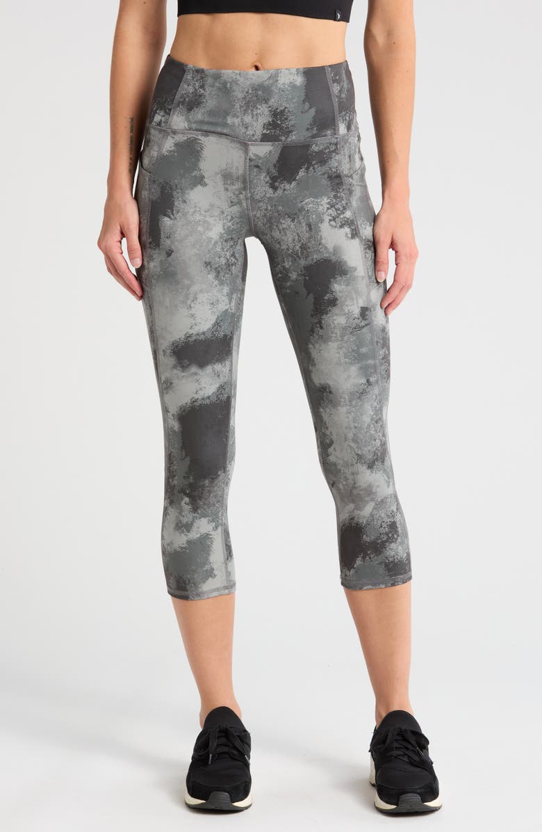 Jessica Simpson Tie Dye Pocket Capri Leggings, Main, color, 