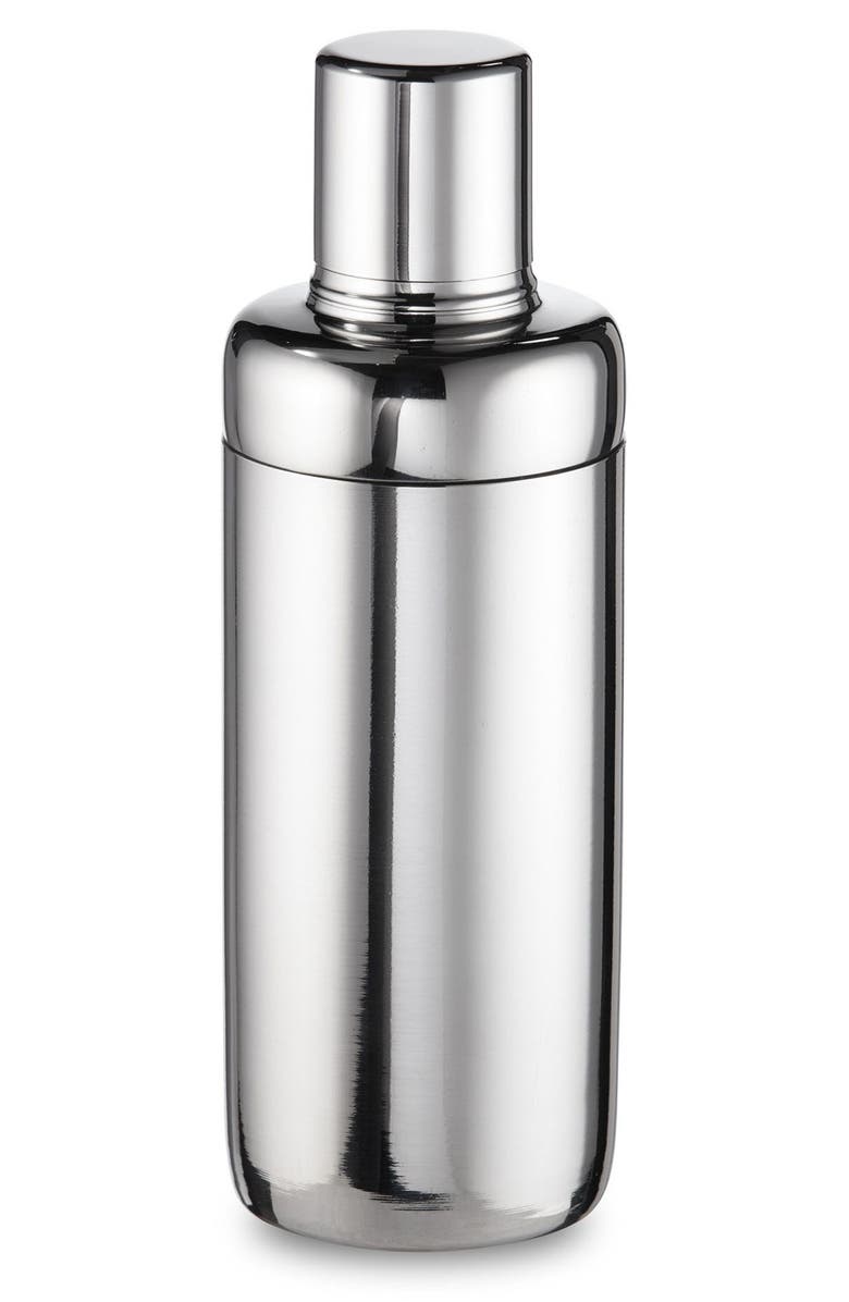 ROSELLI TRADING COMPANY Deco Bar Cocktail Shaker, Main, color, Silver