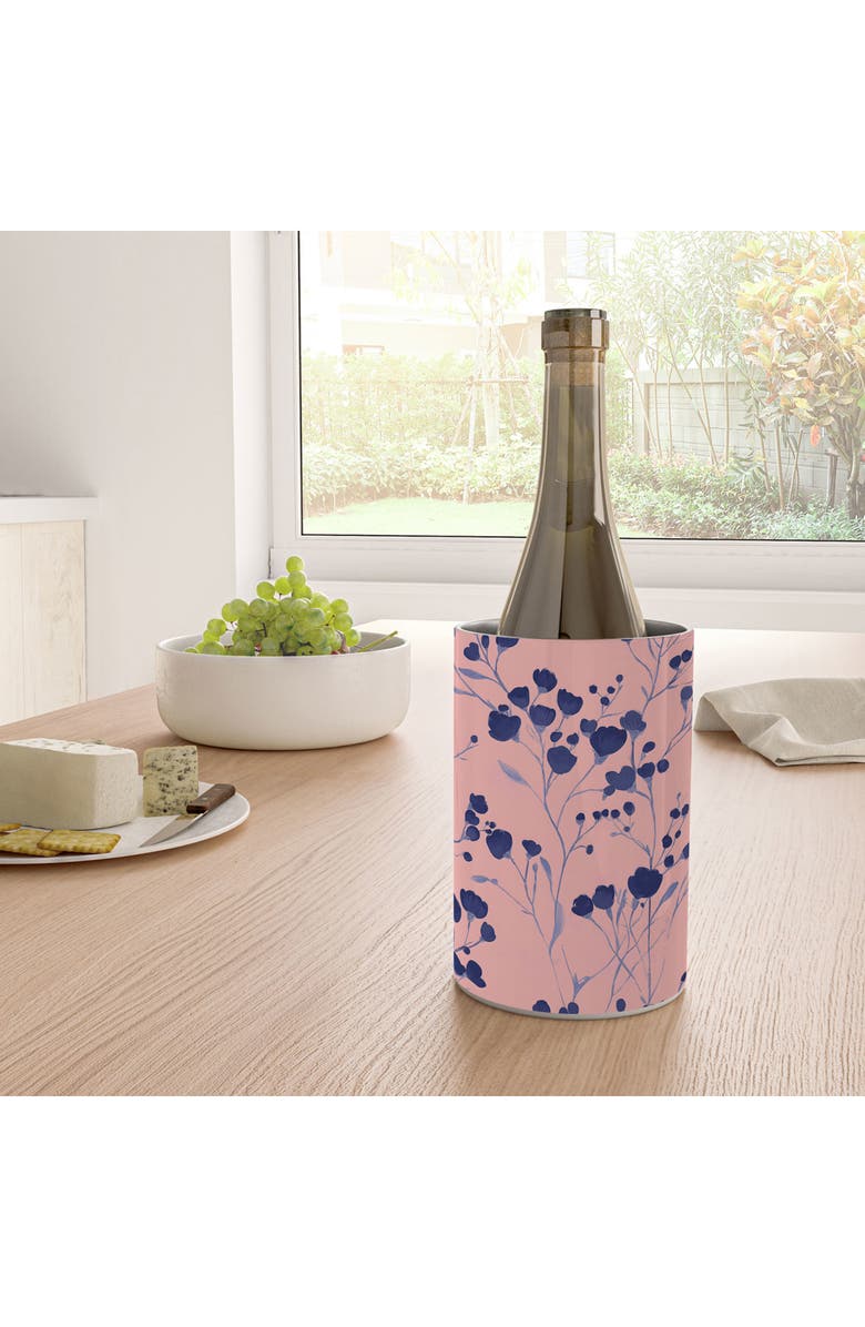 Deny Designs Natural Haze Stainless Steel Wine Chiller, Alternate, color, Pink