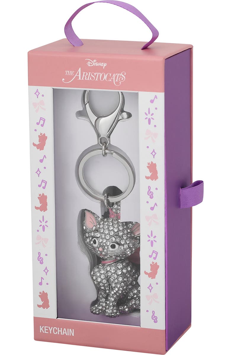 Disney Aristocats Marie Crystal Pavé Bag Charm Keychain, Alternate, color, Multi