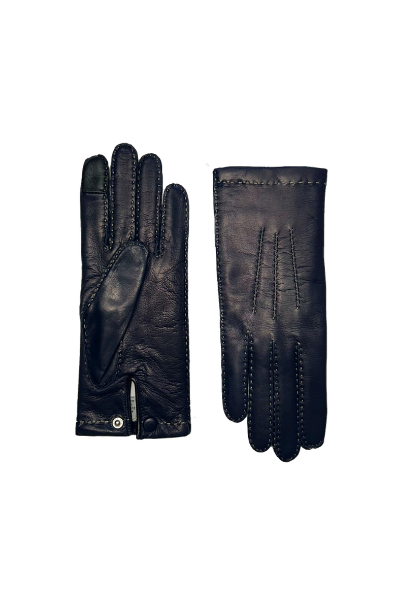 Agnelle Aude Cashmere Lined Lambskin  Glove, Main, color, Tbaltique/Ecru