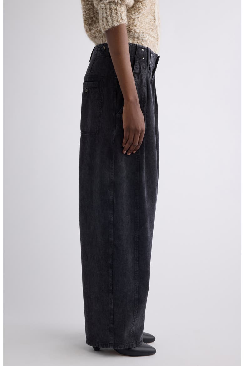 Ireme Pleated Barrel Leg Jeans, Alternate, color, FADED BLACK