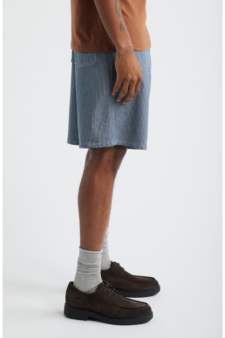 Ryder Stripe Denim Shorts, Alternate, color, DARK NAVY