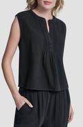 DKNY Jeans Double Crepe Gauze Sleeveless Top