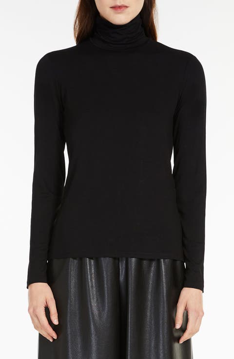 Multif Stretch Jersey Turtleneck Top