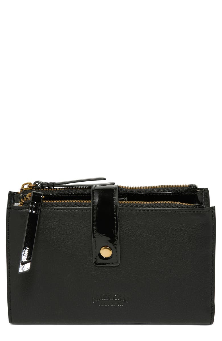 AMERICAN LEATHER CO. Taylor Leather Wallet, Main, color, Black