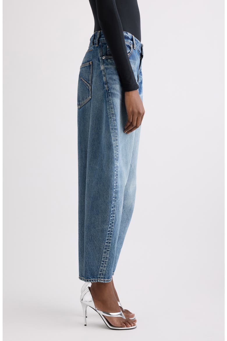 Rodeo Cotton Denim Barrel Leg Ankle Jeans, Alternate, color, DIRTY WASH