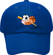 Bits & Bows Sport Balls Twill Baseball Hat
