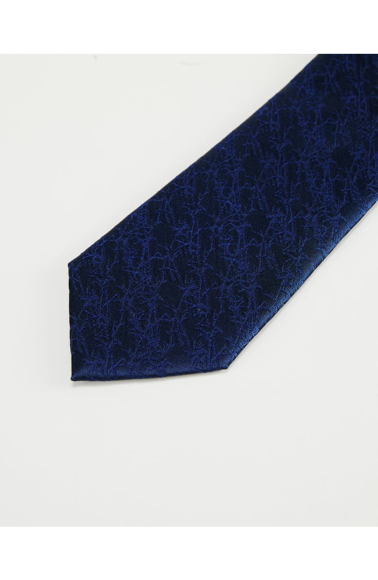 Knottery & Co Bark Weave Silk Jacquard Tie, Alternate, color, Navy