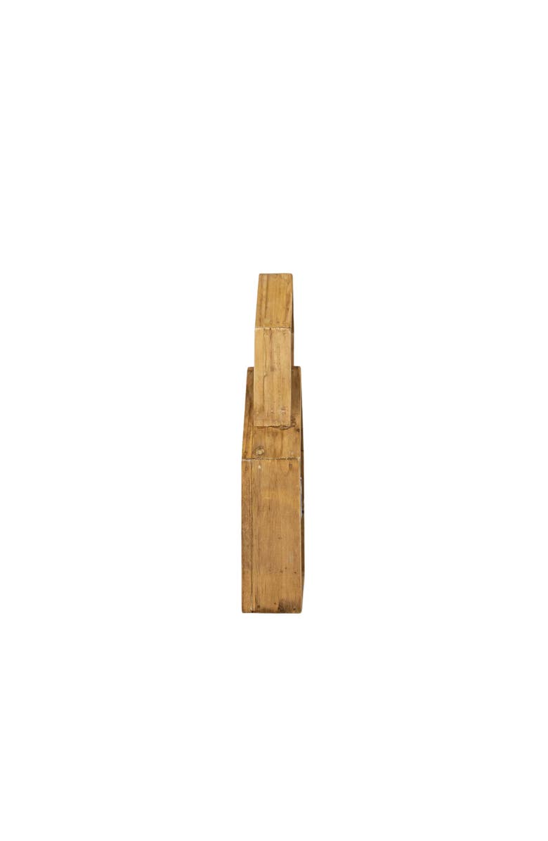 Foreside Home and Garden Church Tabletop Clock Wood MDF & Glass, Alternate, color, Brown