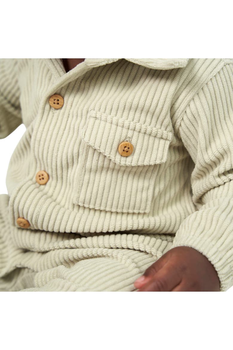 Corduroy Romper, Alternate, color, Sage