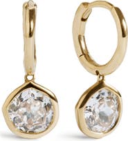 Monica Vinader Siren 14k Gold Lab-Grown Diamond Huggie Hoop Earrings