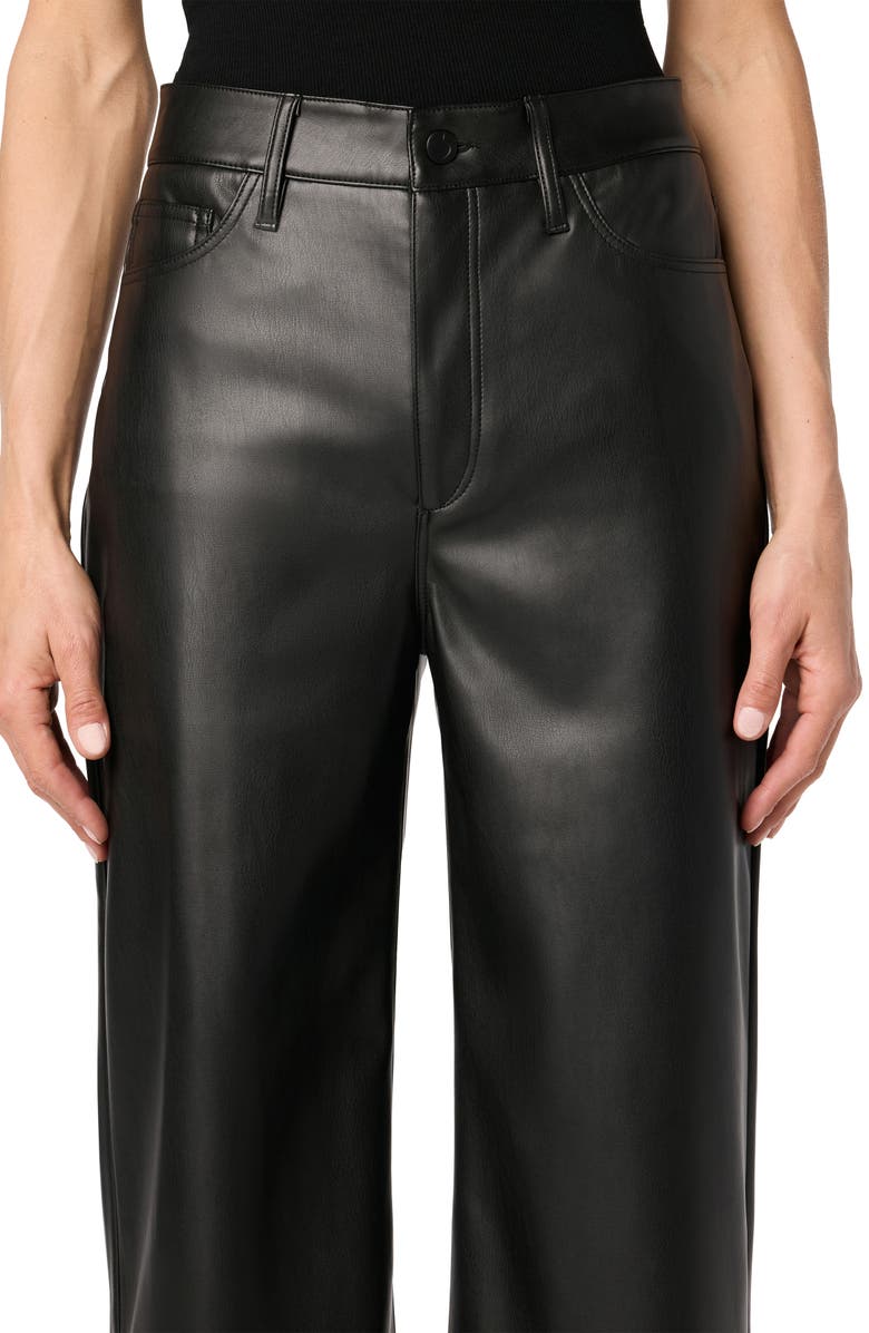 Joe's Faux Leather Ankle Wide Leg Pants, Alternate, color, Black