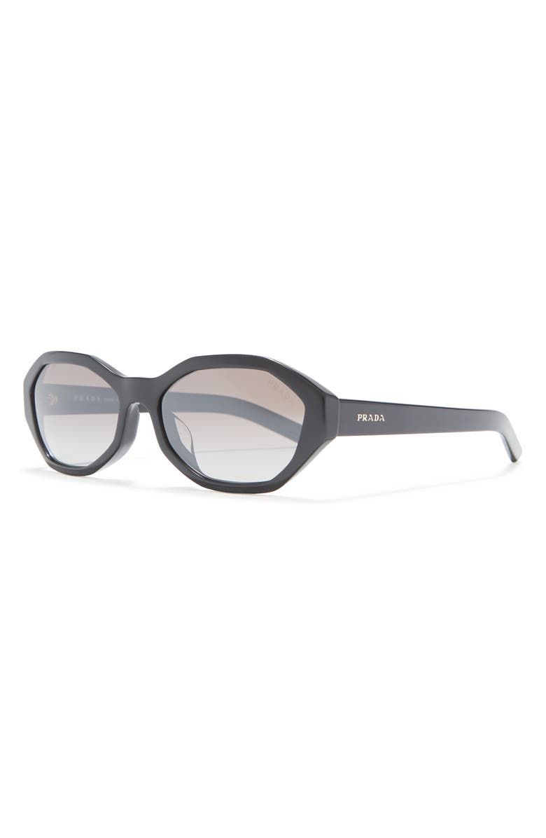 Prada 56mm Oval Sunglasses, Alternate, color,