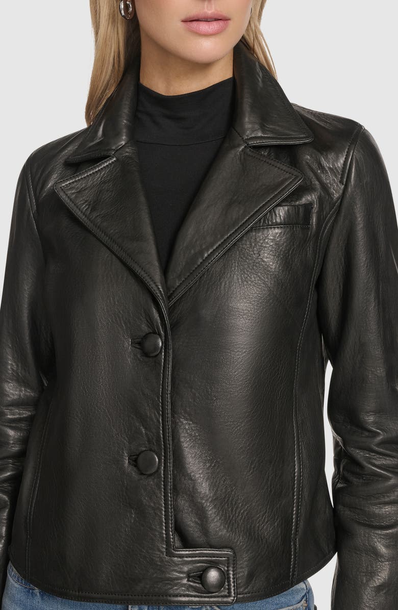 Andrew Marc Paluma Leather Jacket, Alternate, color, Black