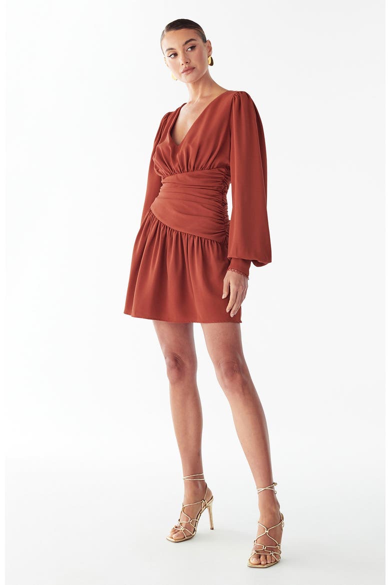 Merry Mini Dress, Alternate, color, Copper