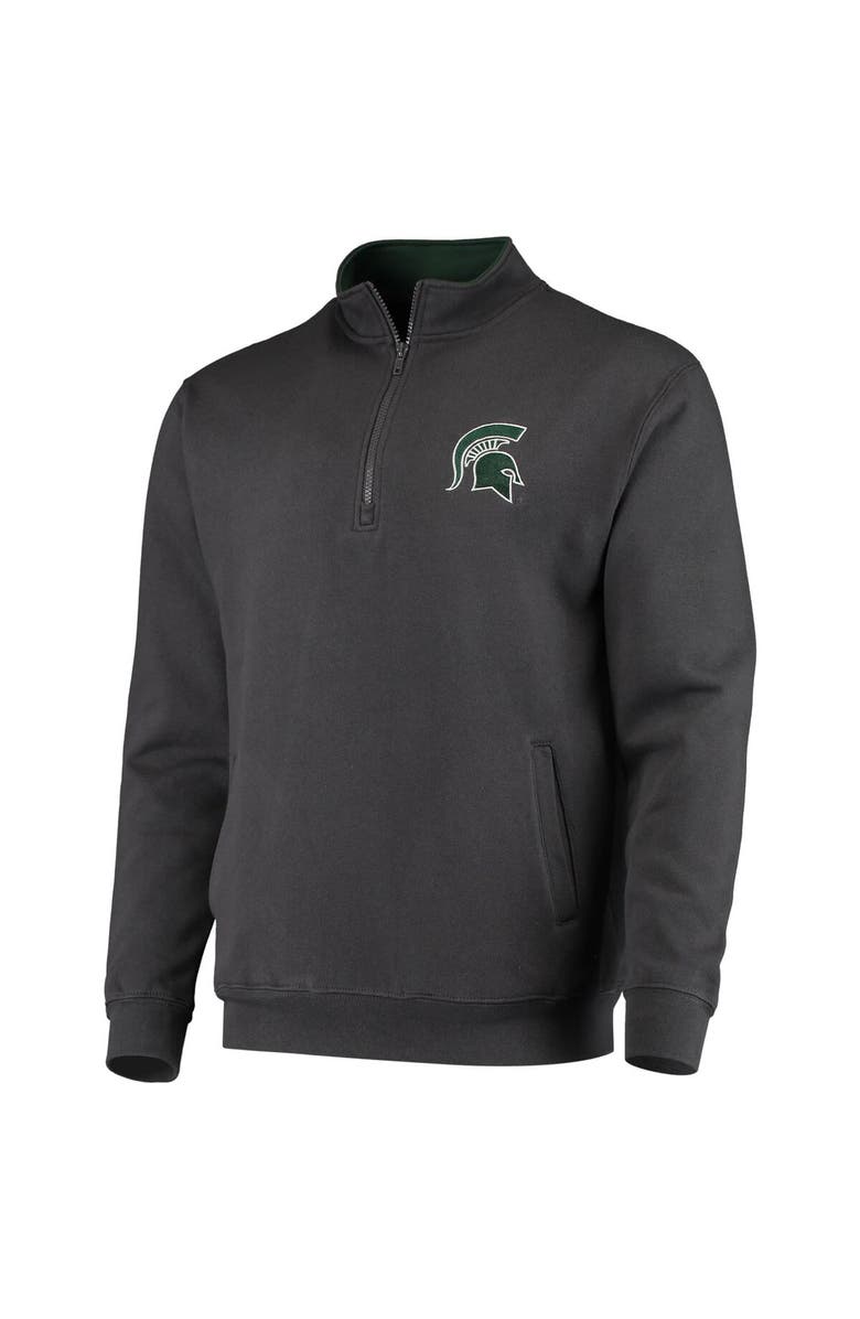 COLOSSEUM Men's Colosseum Charcoal Michigan State Spartans Tortugas Logo Quarter-Zip Jacket, Alternate, color, Charcoal