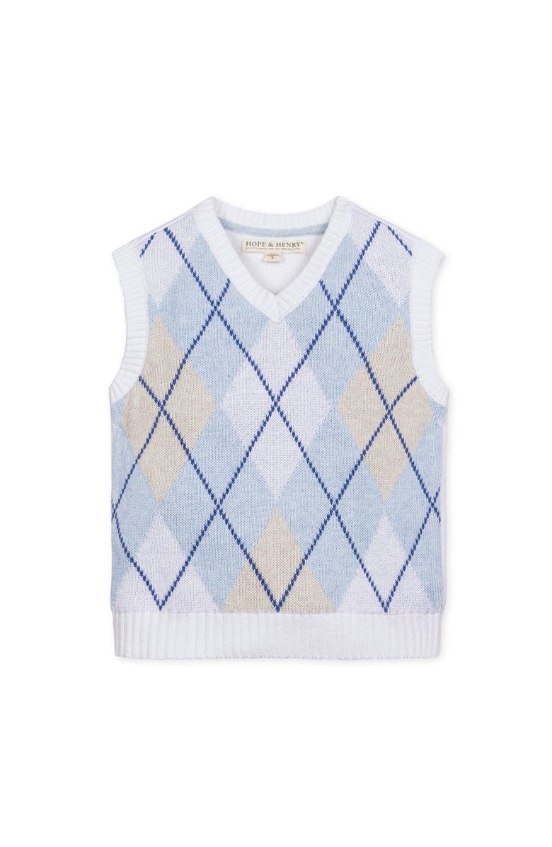 Hope & Henry Boys' Organic Argyle Sweater Vest, Kids, Main, color, 