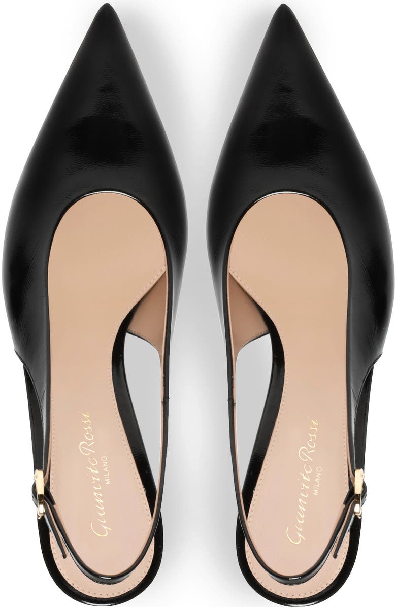 Gianvito Rossi Robbie Sling Slingback, Alternate, color, Black Nappa
