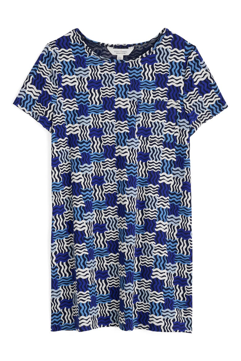 Bowithick Cotton Jersey Tunic, Alternate, color, WEAVING WAVES YACHT