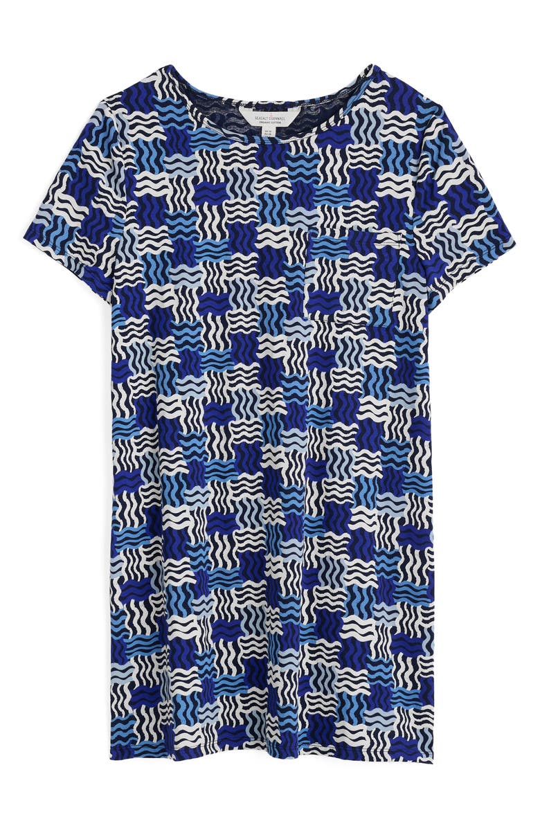 Seasalt Cornwall Bowithick Cotton Jersey Tunic, Alternate, color, Weaving Waves Yacht