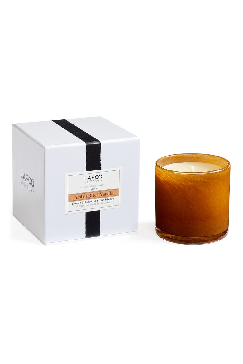 Amber Black Vanilla Classic Candle, Alternate, color, BROWN