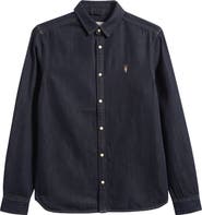 AllSaints Gleason Cotton Blend Denim Shirt