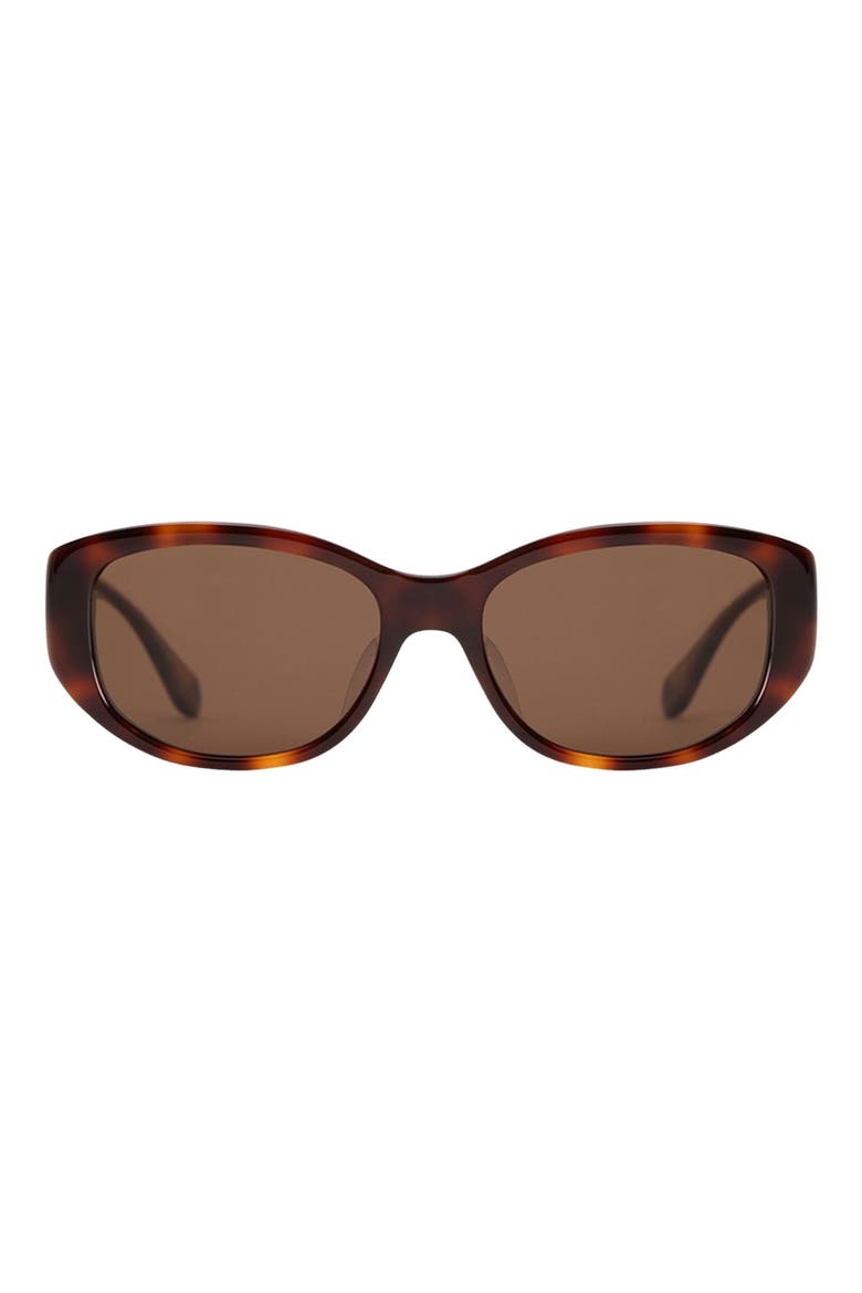 Melialani Polarized ContourBridge™ Oval Sunglasses, Main, color, CAPPUCCINO / TAN LENSES