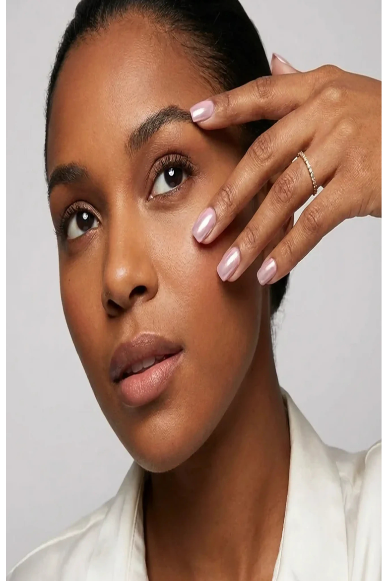 Pink Chrome Square Press on Nails, Alternate, color, Pink Chrome