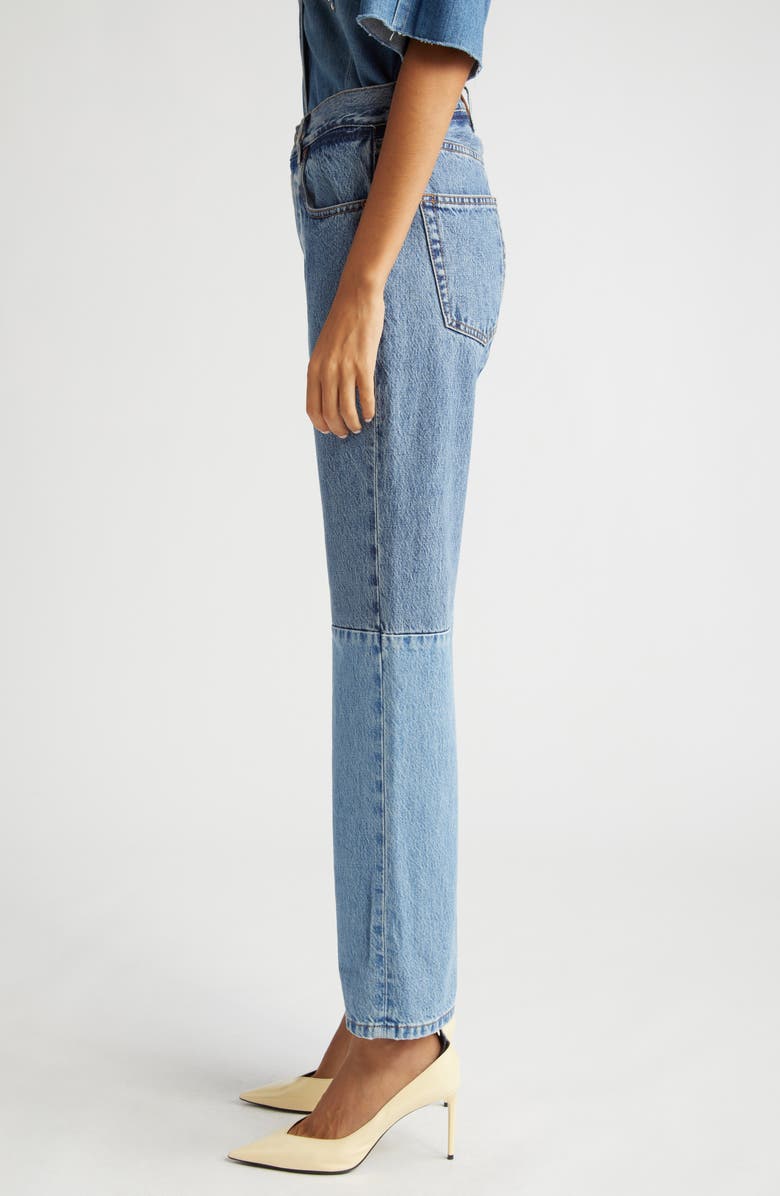 Victoria Beckham Victoria High Waist Colorblock Jeans, Alternate, color,