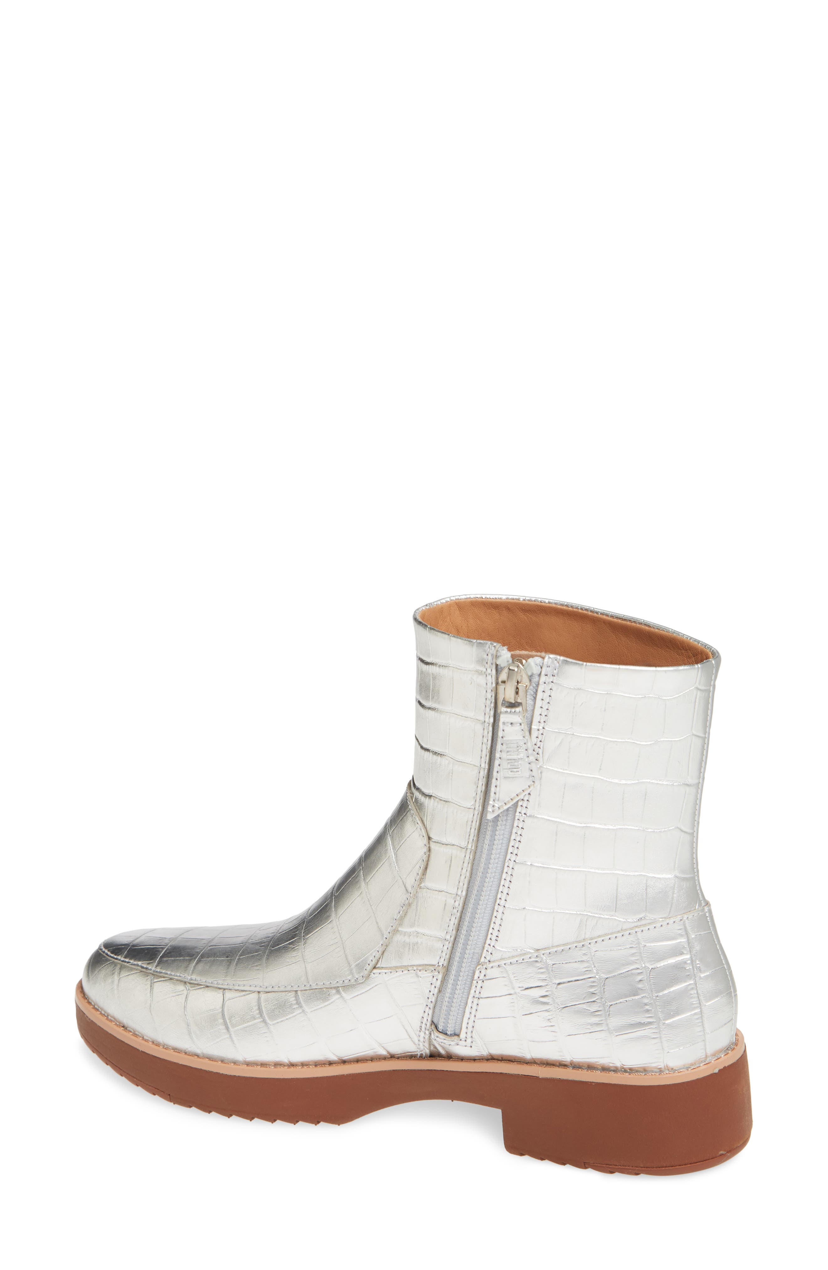 FitFlop Kinbey Croc Embossed Bootie, Alternate, color, 