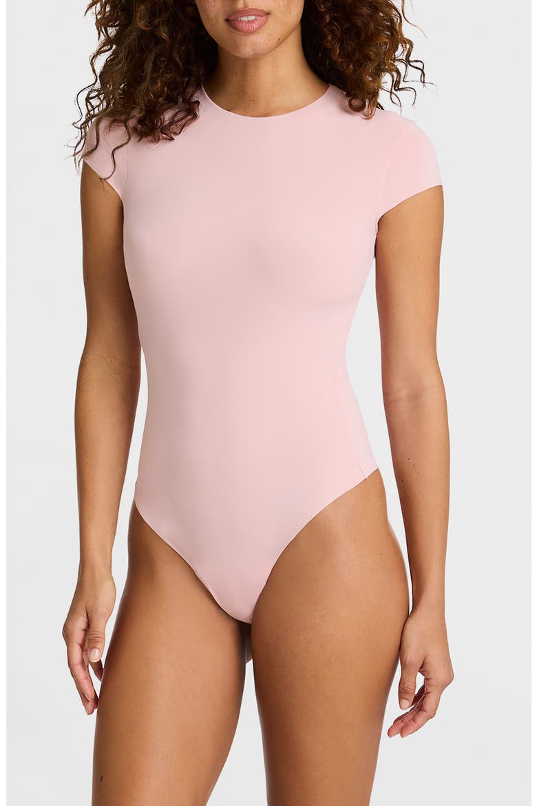 Classic Cap Sleeve Bodysuit, Main, color, BLUSH