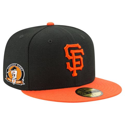 Men's New Era Black/Orange San Francisco Giants Jeff Kent Number Retirement Authentic Collection 59FIFTY Fitted Hat