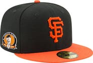 New Era Men's New Era Black/Orange San Francisco Giants Jeff Kent Number Retirement Authentic Collection 59FIFTY Fitted Hat