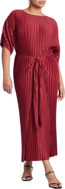 ELOQUII Draped Plisse Dress