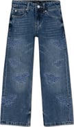 Joe's Jeans Kids' Mia Butterfly High Waist Wide Leg Jeans