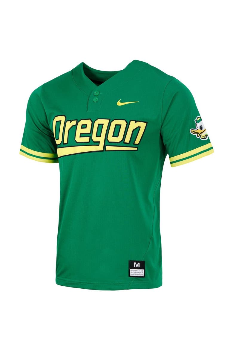 Men's Nike Green Oregon Ducks Replica Two-Button Baseball Jersey, Alternate, color, Green