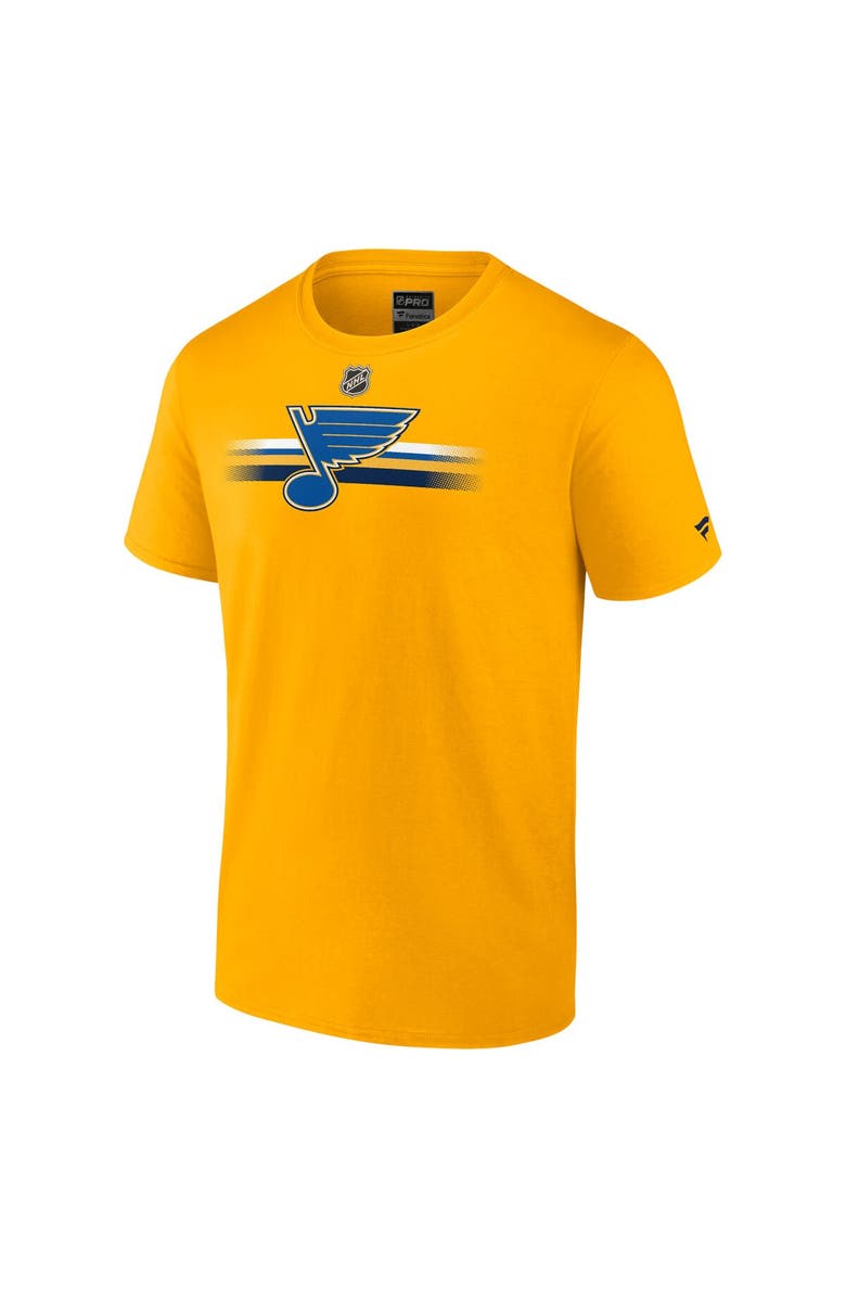 FANATICS Men's Fanatics Branded Gold St. Louis Blues Authentic Pro Secondary T-Shirt, Alternate, color, 