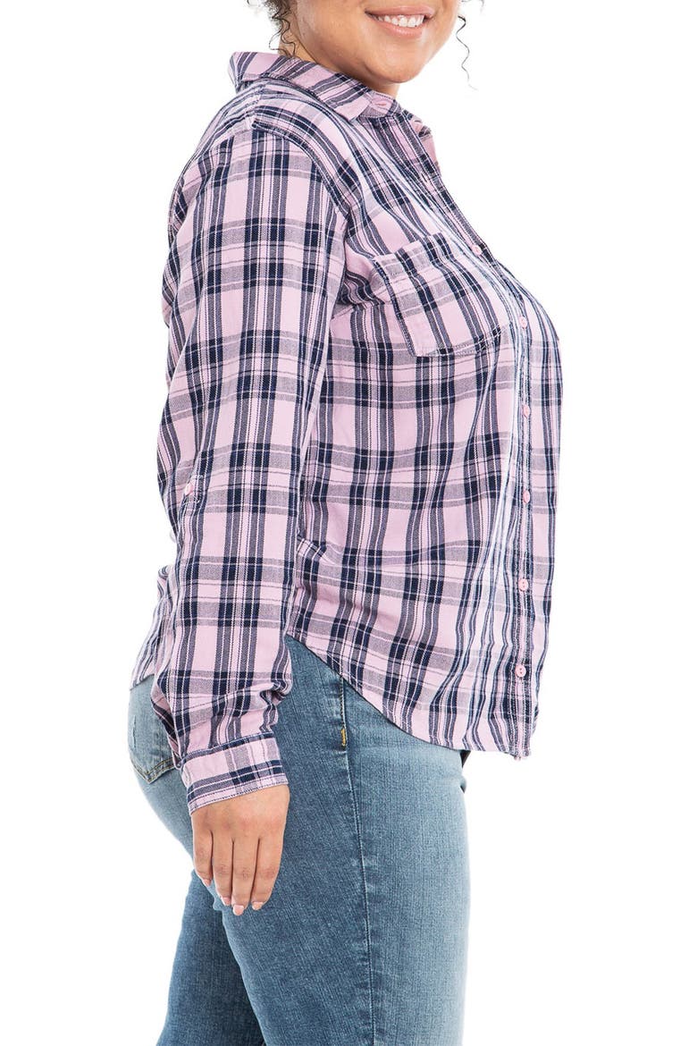 Plaid Western Shirt, Alternate, color, VIOLET