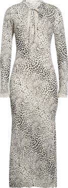 WAYF Celia Dalmation Print Long Sleeve Dress