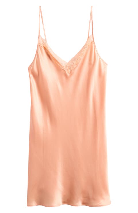 Milky Lace Trim Washable Silk Camisole