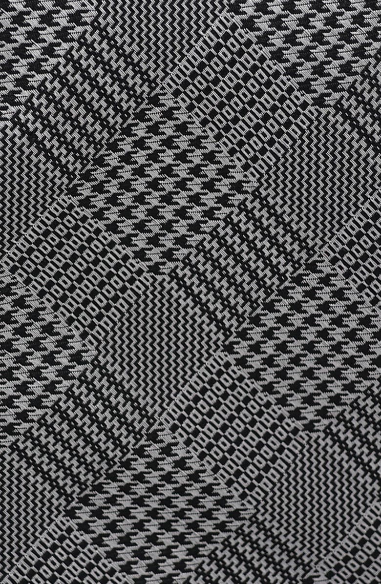 KARL LAGERFELD PARIS Plaid Print Tie, Alternate, color, Black/ Charcoal