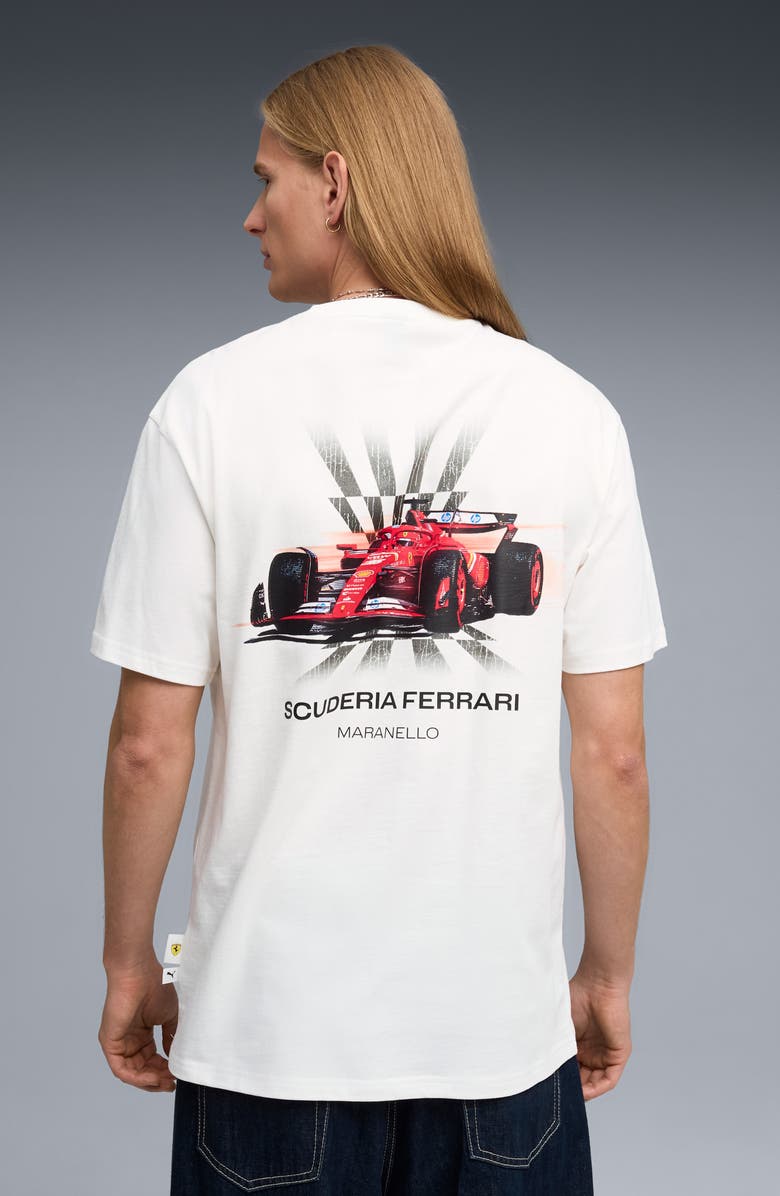 PUMA Ferrari Car Graphic T-Shirt, Alternate, color, Puma White