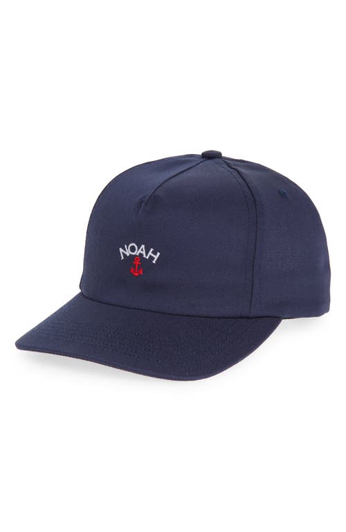 Noah Anchor Logo Baseball Cap in Navy  product