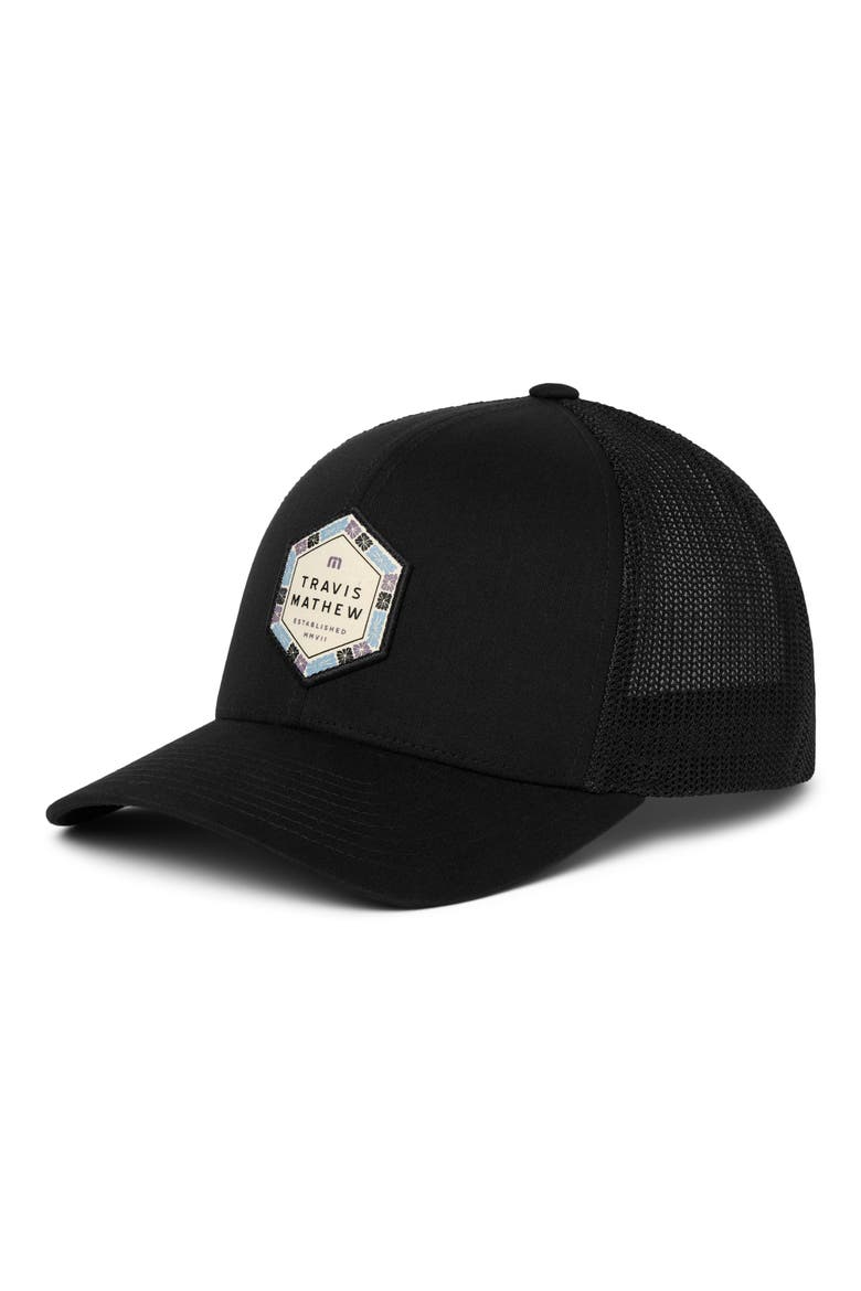 Cabana Patch Snapback Baseball Cap, Main, color, BLACK