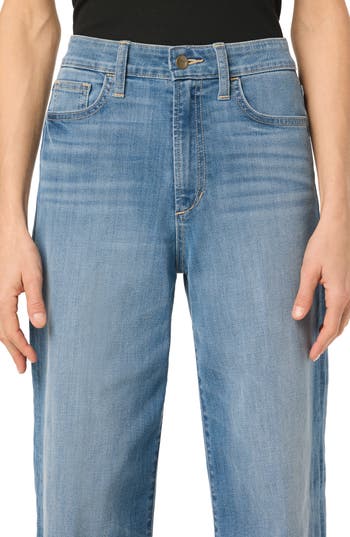 Joe's Wide Leg Ankle Crop Raw Hem Jeans In Peru