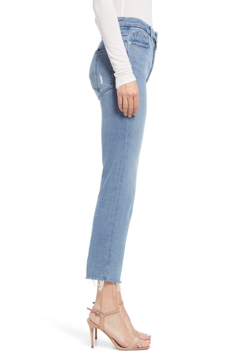 Good American Straight Split Pocket Skinny Jeans, Alternate, color, Blue449