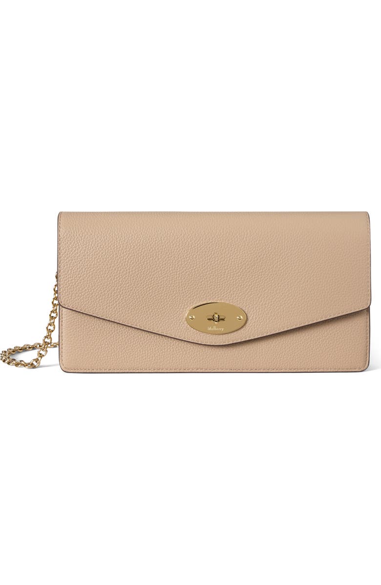 Mulberry Darley Leather Clutch, Main, color, Crumpet