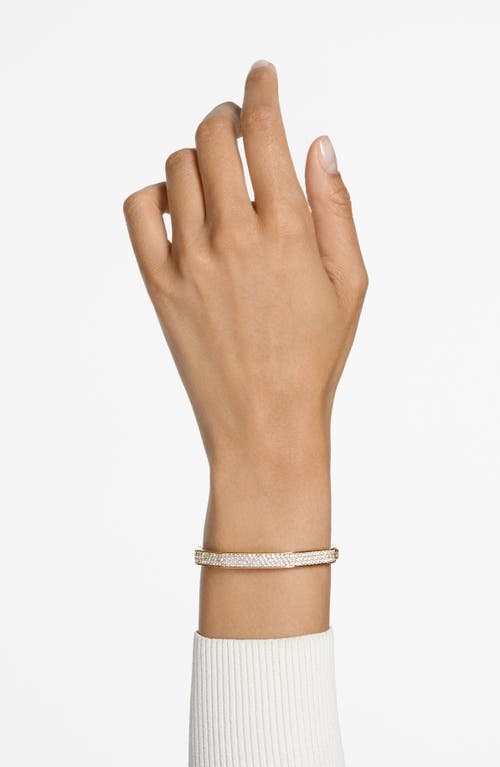 Swarovski Dextera Pave Octagon Bangle Bracelet In Gold Tone