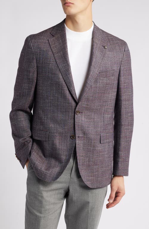 Jack Victor Midland Plaid Wool Blend Sport Coat In Purple